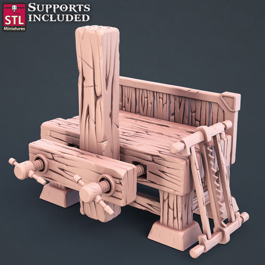 Carpenter Vice Table Printable 3D Model STLMiniatures