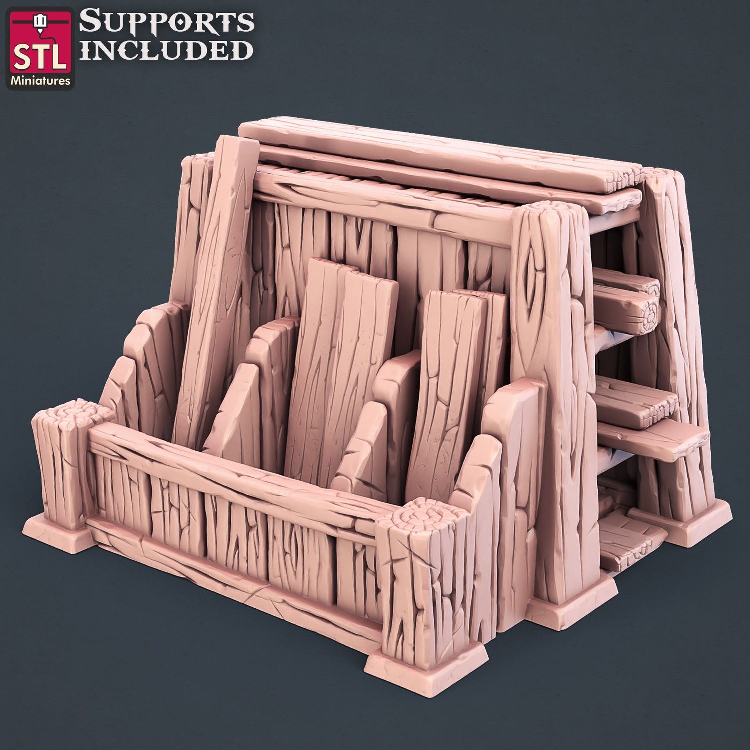 Carpenter Wood Storage Printable 3D Model STLMiniatures