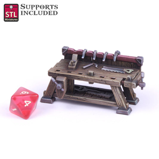 Carpenter Workbench A Printable 3D Model STLMiniatures