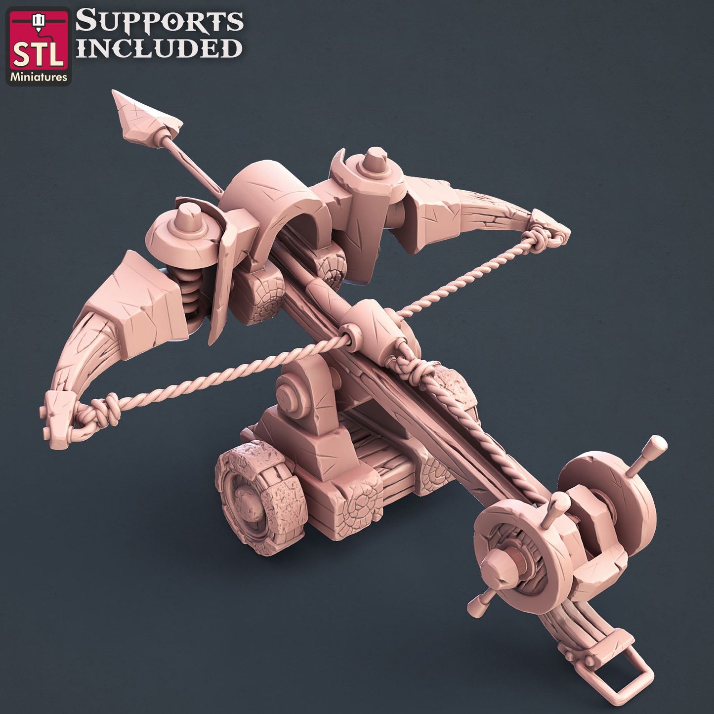 City Guard Siege Weapon Ballista Printable 3D Model STLMiniatures