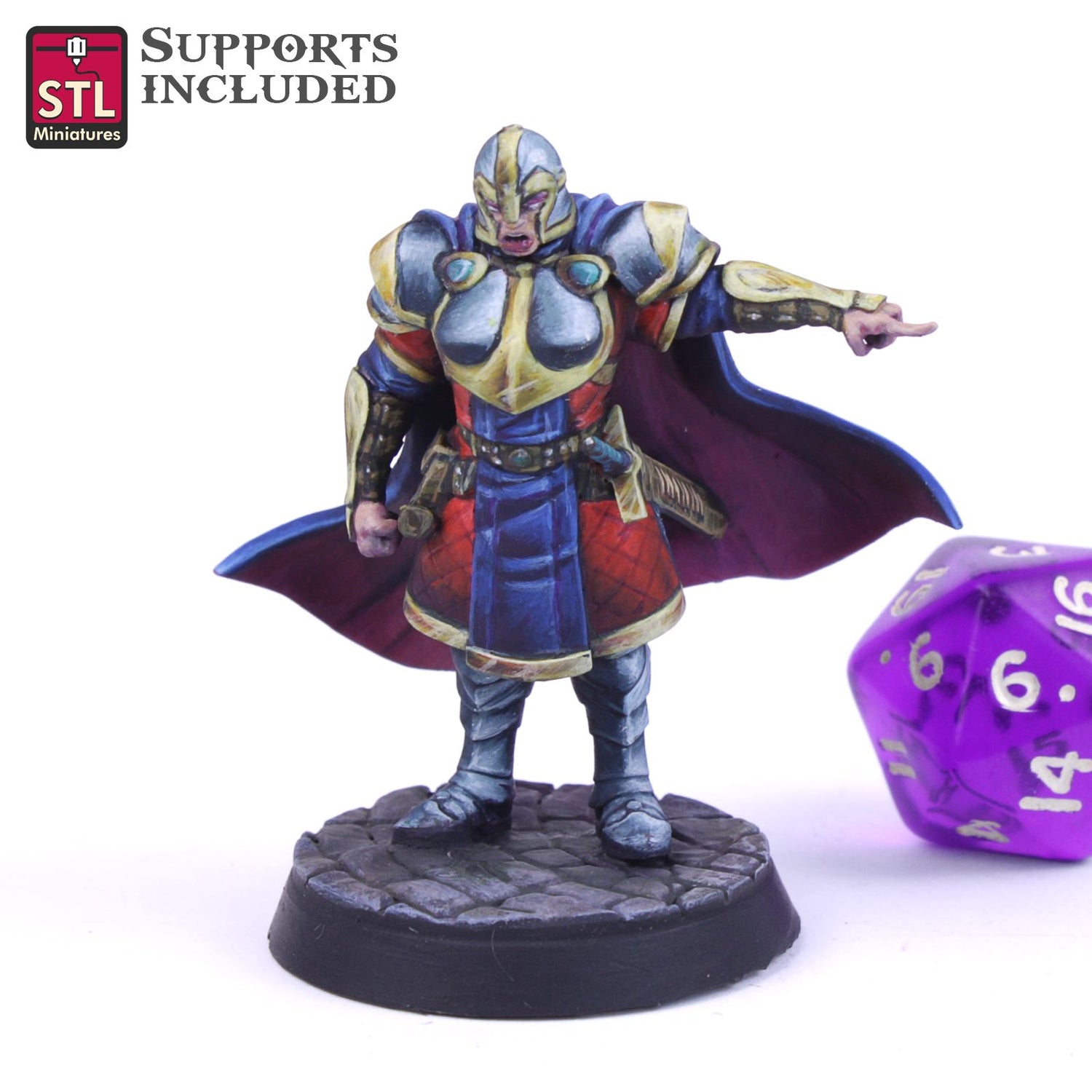 City Guard Commander Printable 3D Model STLMiniatures