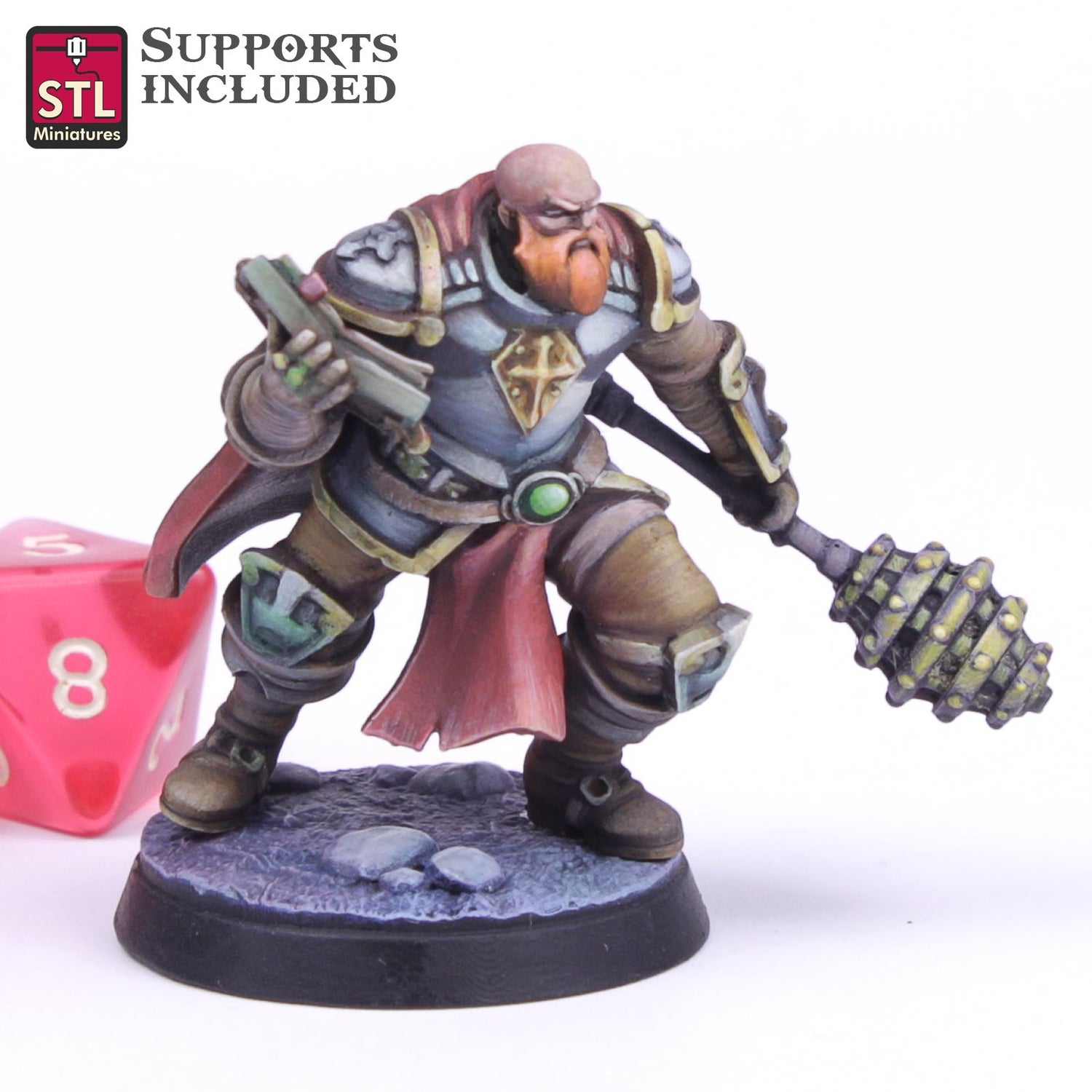 Cleric Male Printable 3D Model STLMiniatures