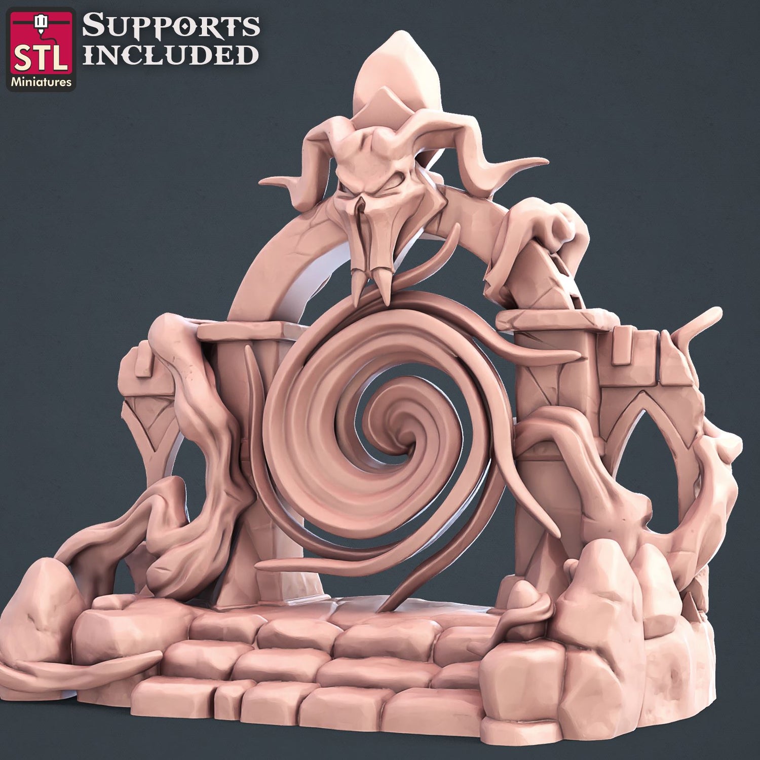 DarkWizard Portal 3D Model - DIC2020 STLMiniatures