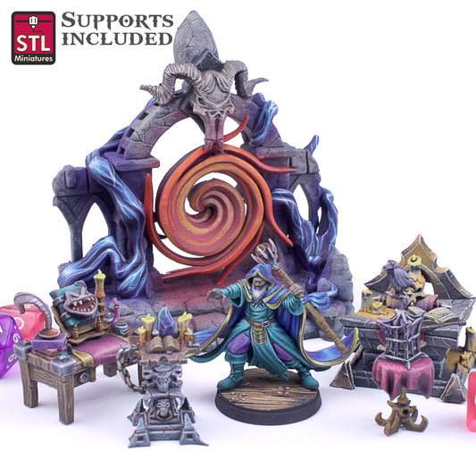 DarkWizard Set 3D Model - DIC2020 STLMiniatures
