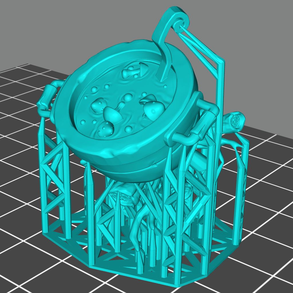 Druid Cauldron Printable 3D Model STLMiniatures