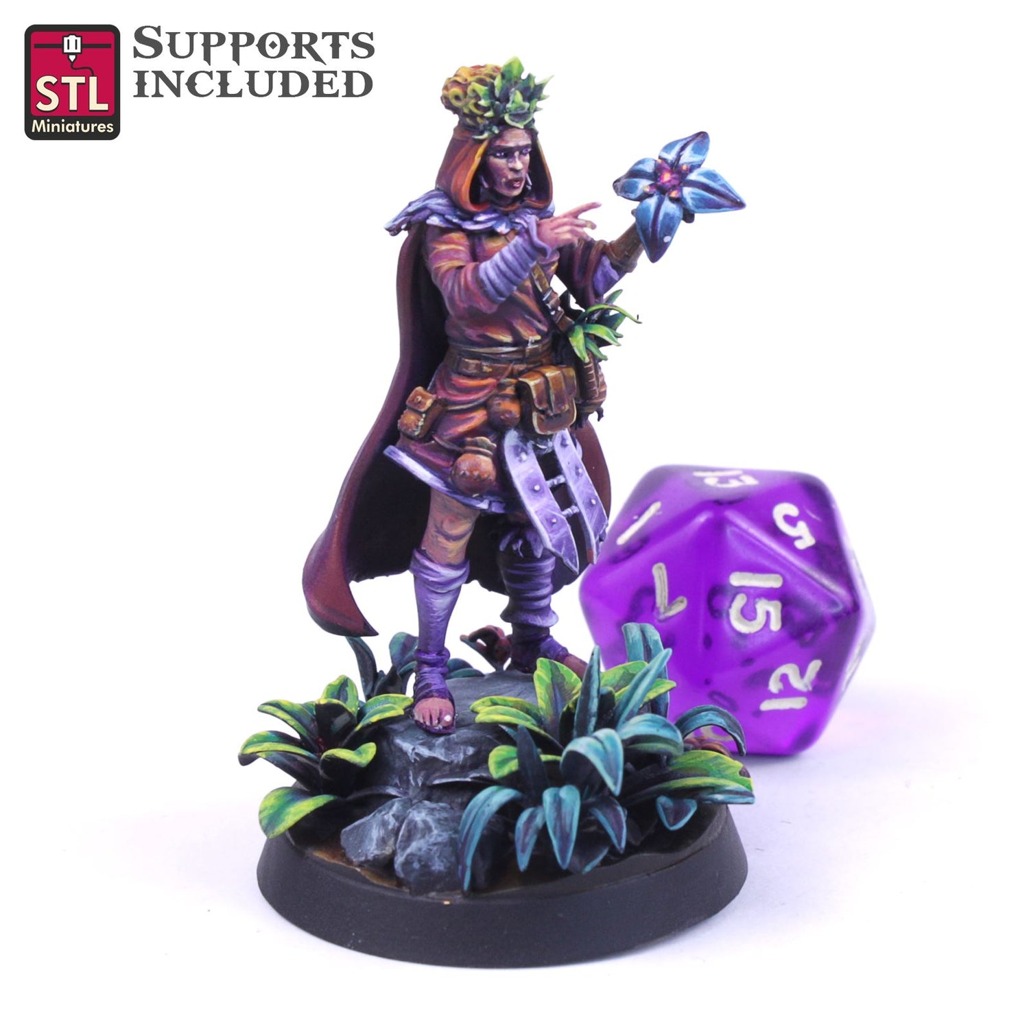 Druid Female Printable 3D Model STLMiniatures