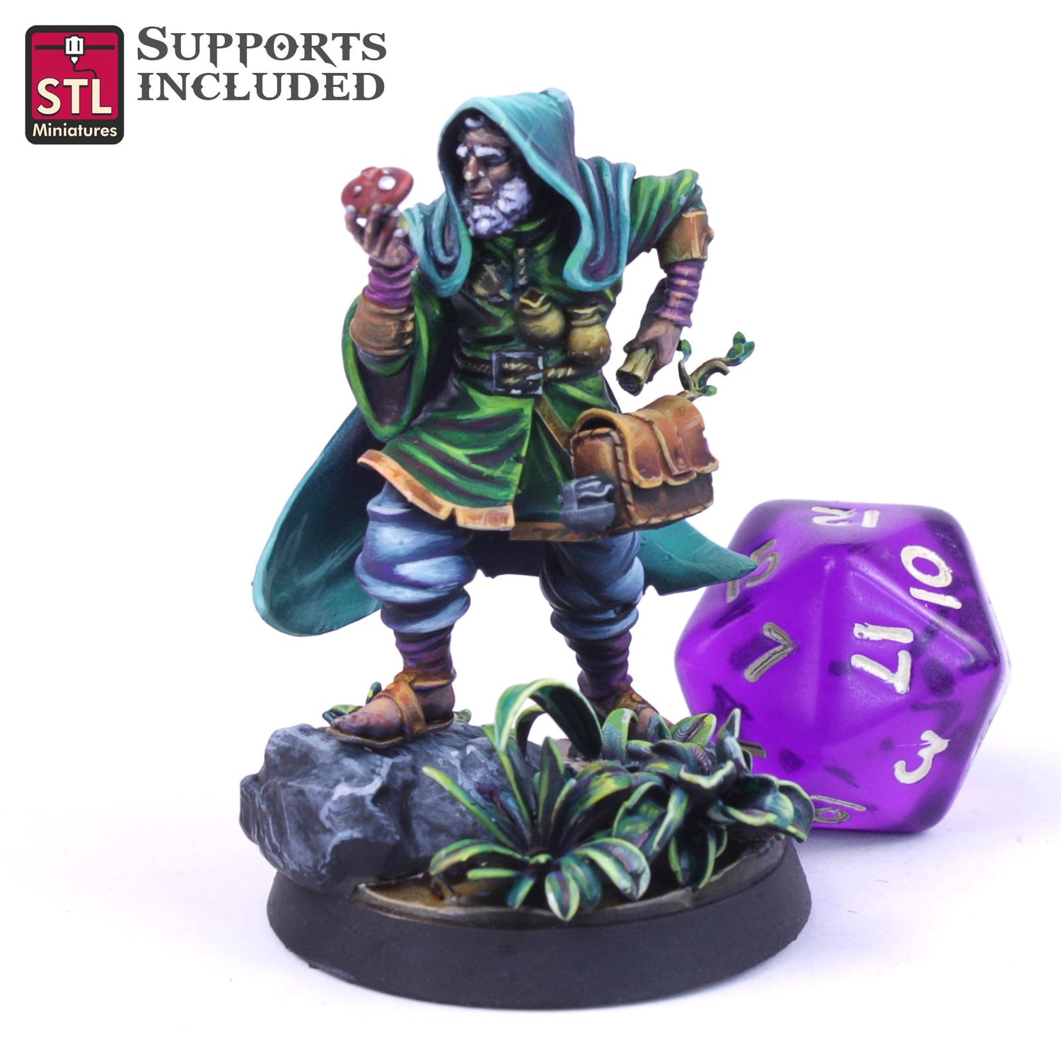 Druid Male Printable 3D Model STLMiniatures