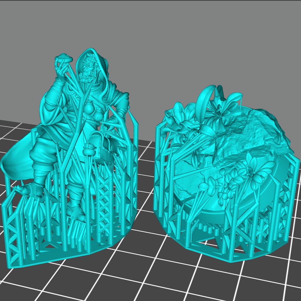 Druid Male Printable 3D Model STLMiniatures