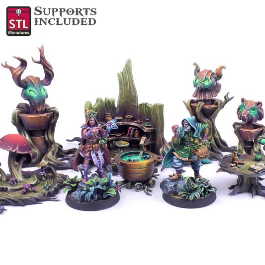 Druids Set Printable 3D Model STLMiniatures