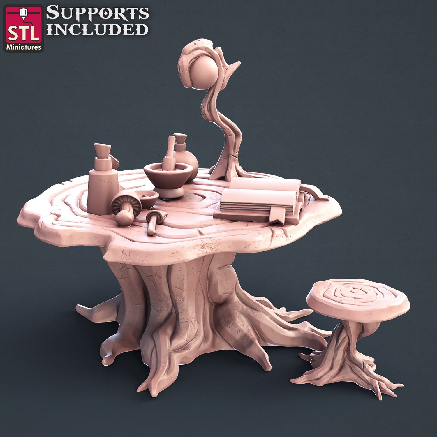 Druid Table Printable 3D Model STLMiniatures