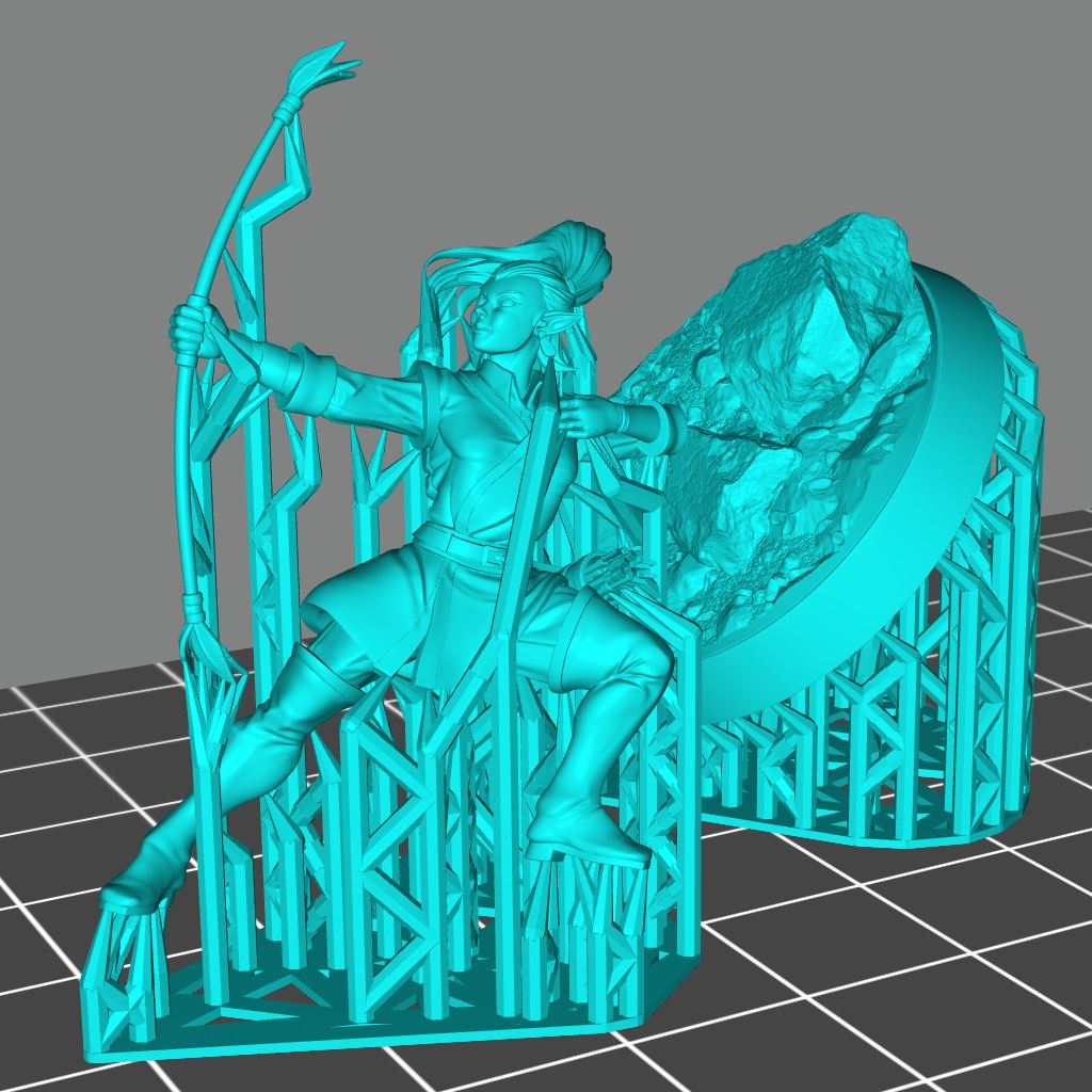 Elf Archer Set Scale Models STLMiniatures