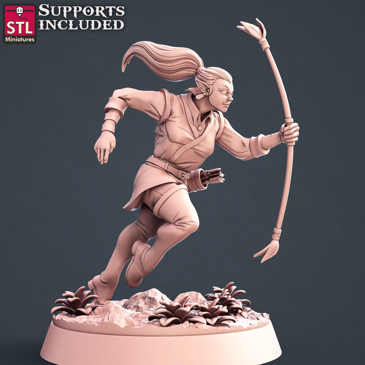 Elf Archer Set Scale Models STLMiniatures