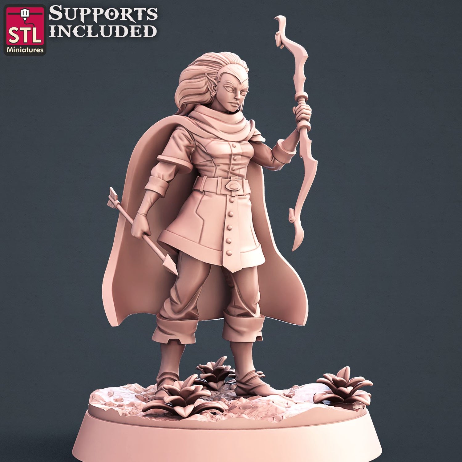 Elf Archer Female C Scale Models STLMiniatures