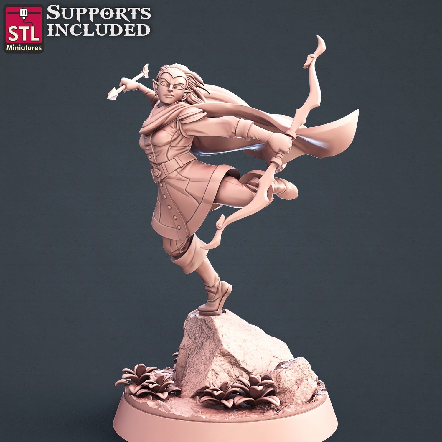 Elf Archer Set Scale Models STLMiniatures