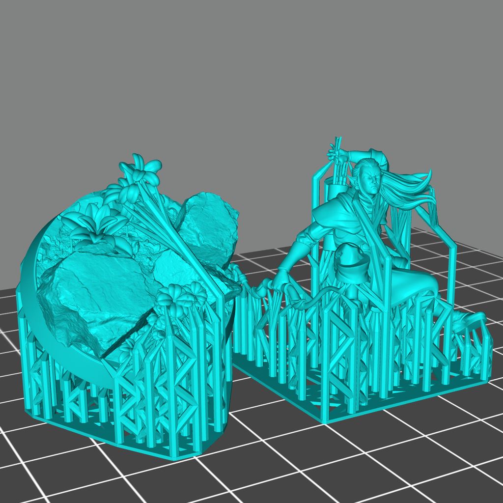 Elf Archer Set Scale Models STLMiniatures