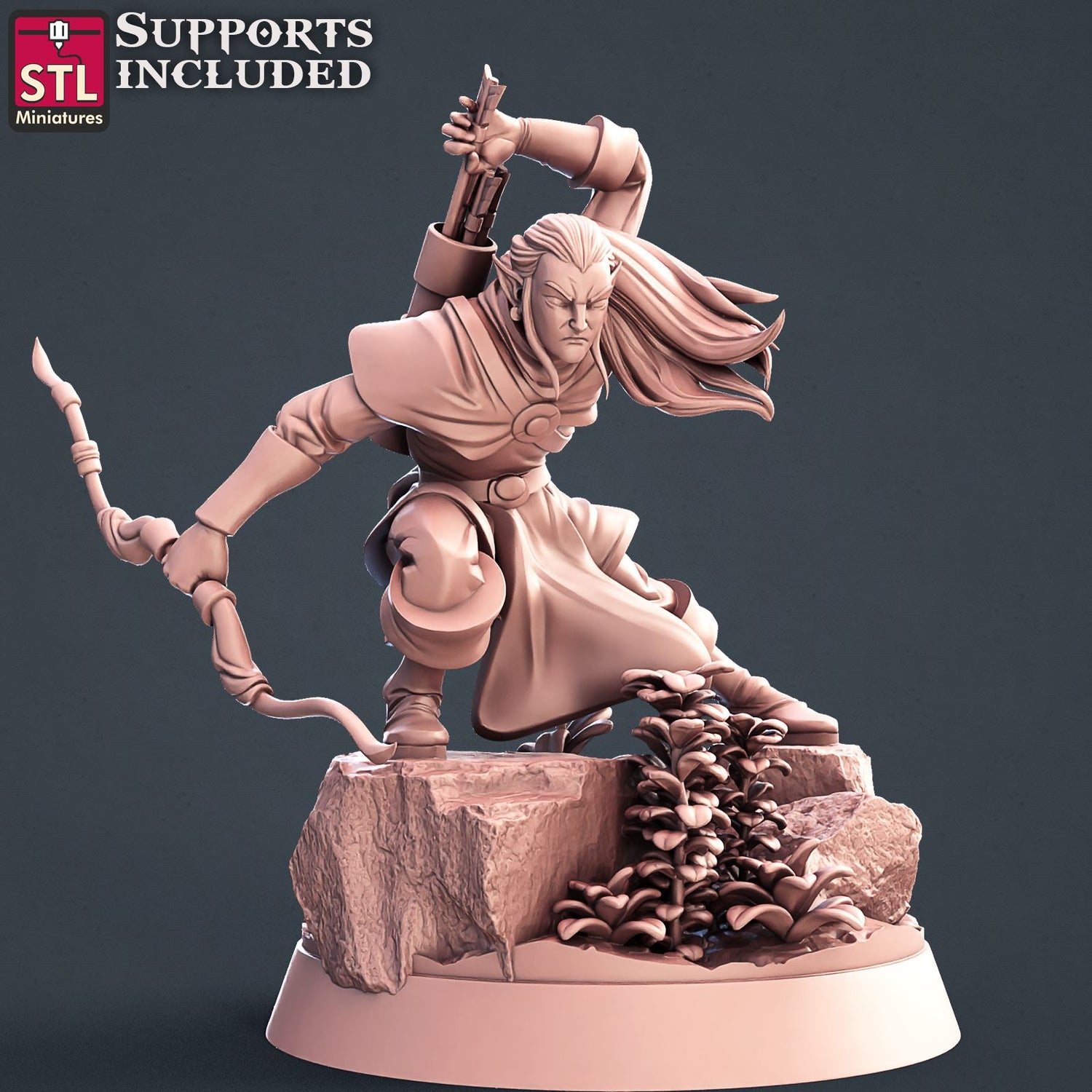 Elf Archer Set Scale Models STLMiniatures