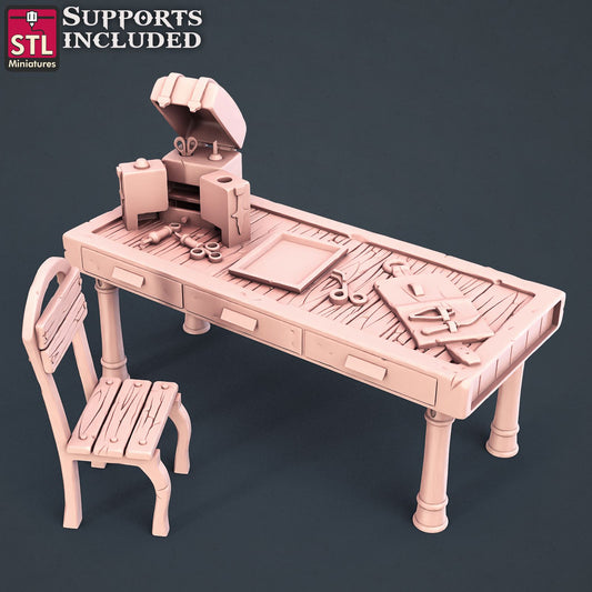 Embalmer Desk Printable 3D Model STLMiniatures