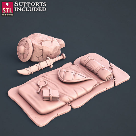 Explorer Bedroll Printable 3D Model STLMiniatures