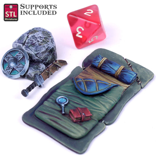 Explorer Bedroll Printable 3D Model STLMiniatures