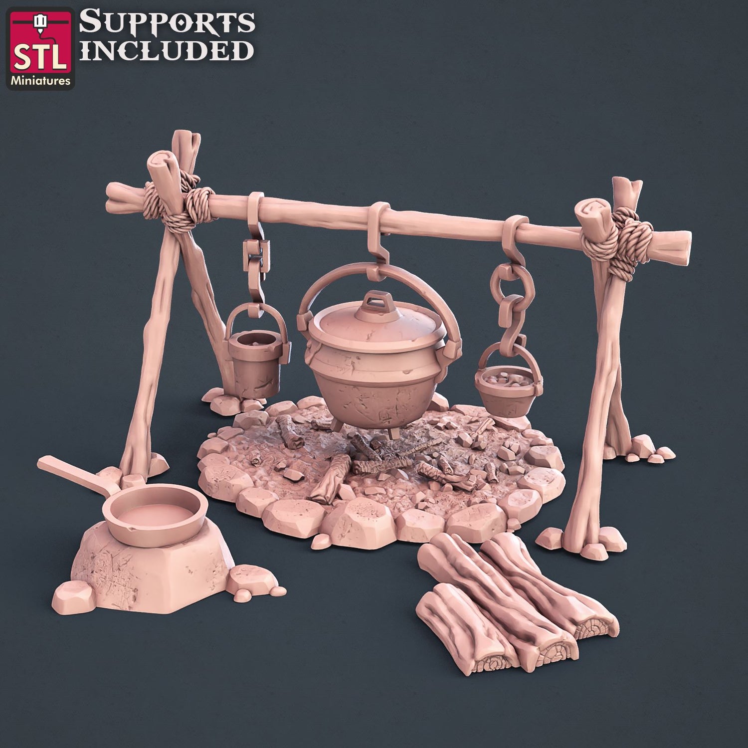 Explorer Fireplace Printable 3D Model STLMiniatures