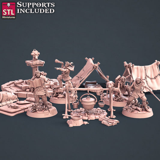 Explorers Set Printable 3D Model STLMiniatures