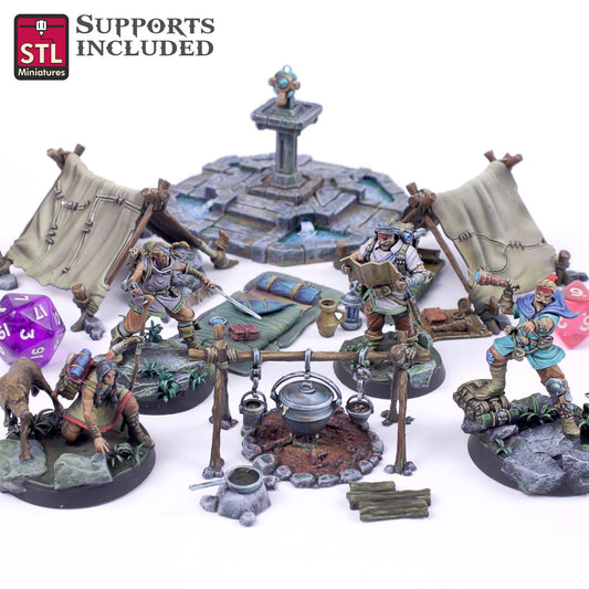 Explorers Set Printable 3D Model STLMiniatures
