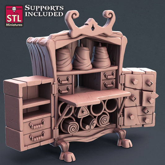 Fabric Seller Cabinet 3D Model - ENE2021 STLMiniatures