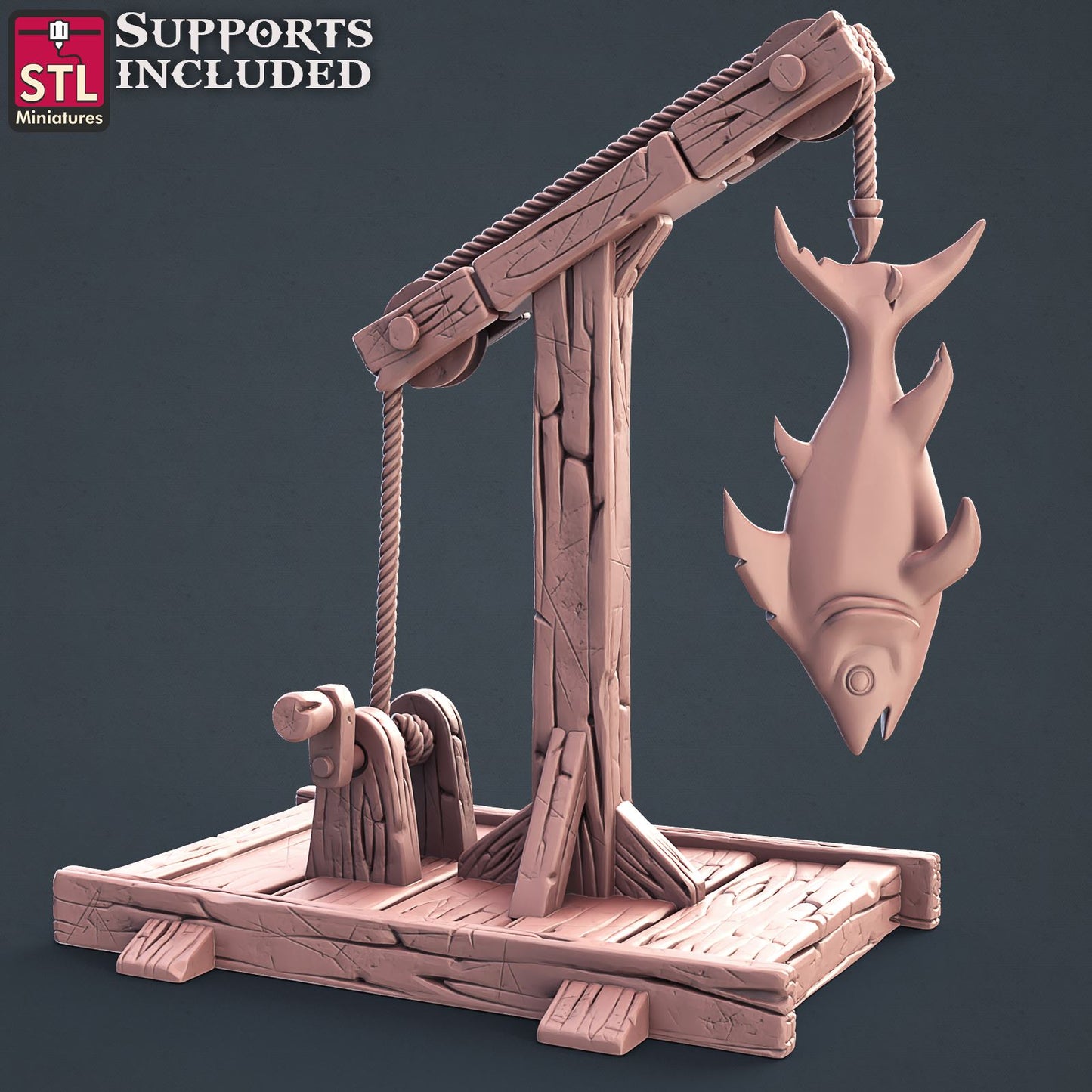 Fisherman Post Printable 3D Model STLMiniatures