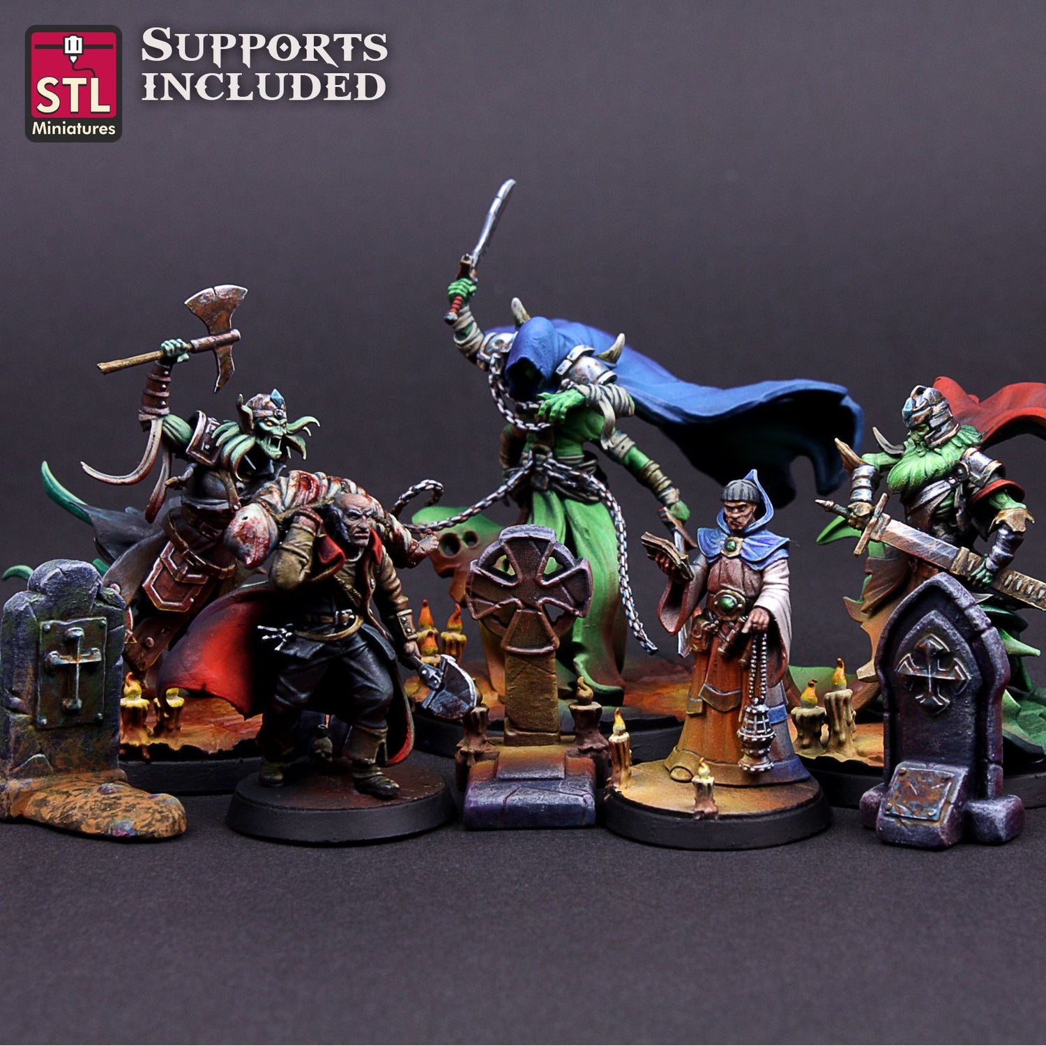 Graveyard Set Printable 3D Model STLMiniatures