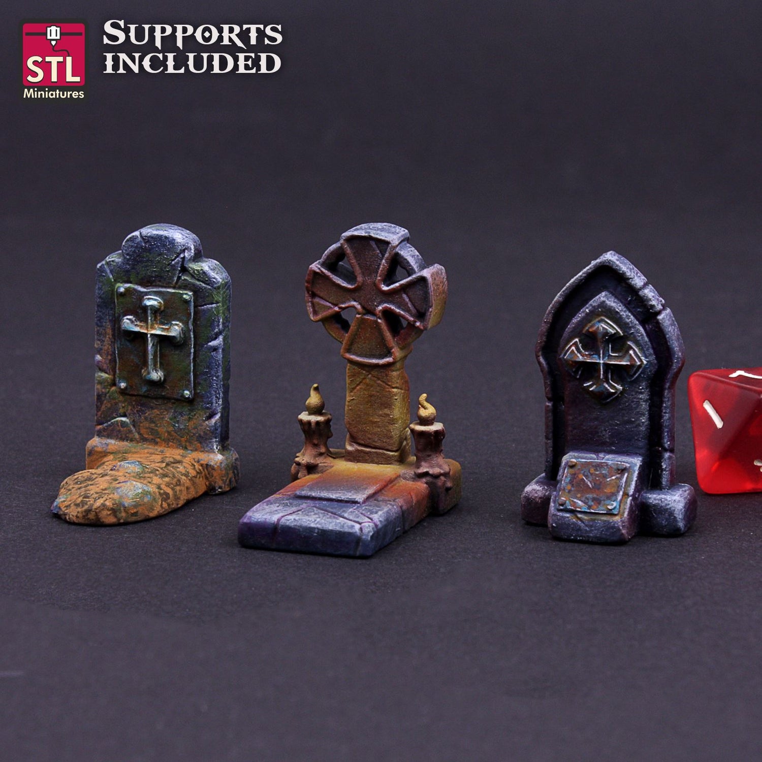 Graveyard Tombs Printable 3D Model STLMiniatures