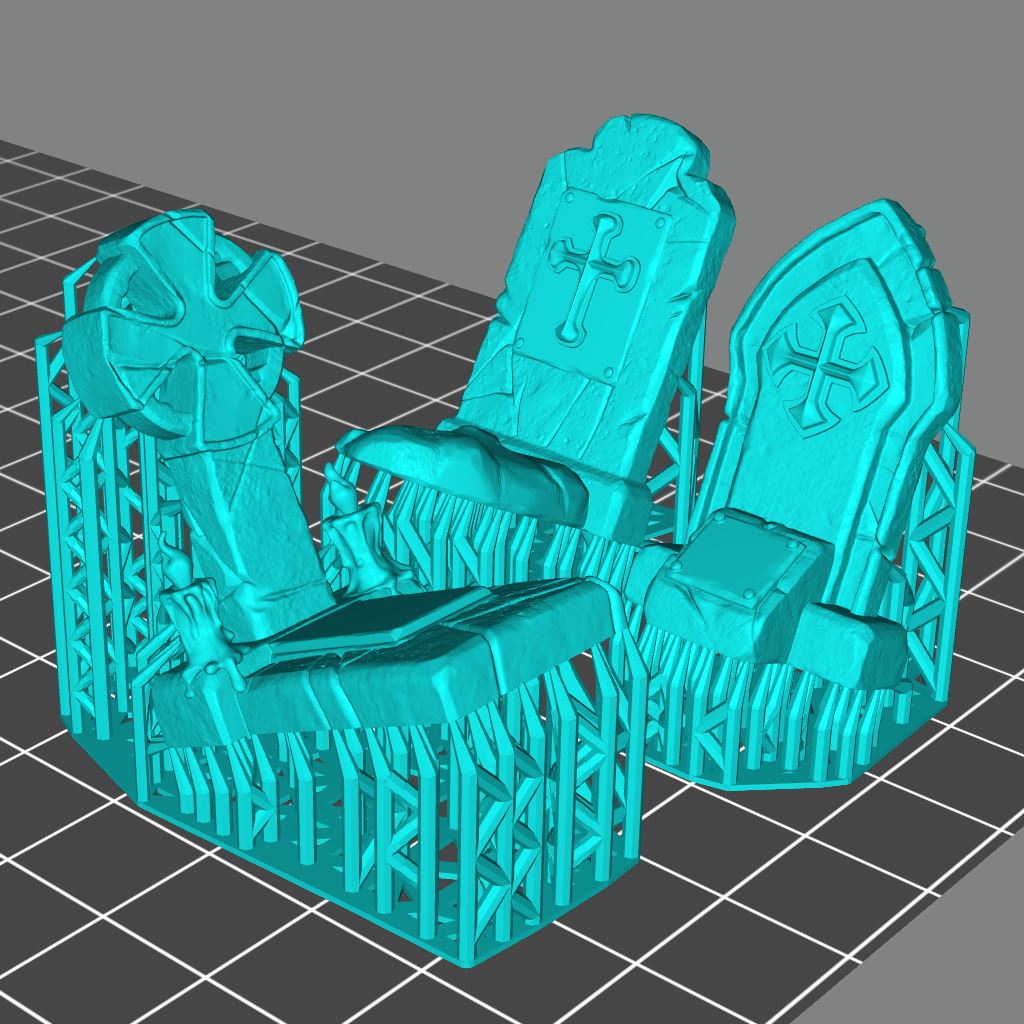 Graveyard Set Printable 3D Model STLMiniatures
