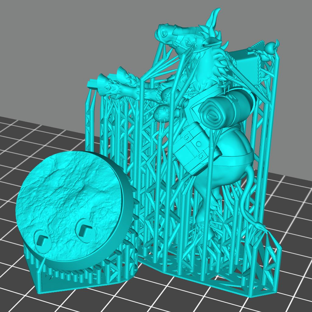 Horse Trainer Donkey Printable 3D Model STLMiniatures