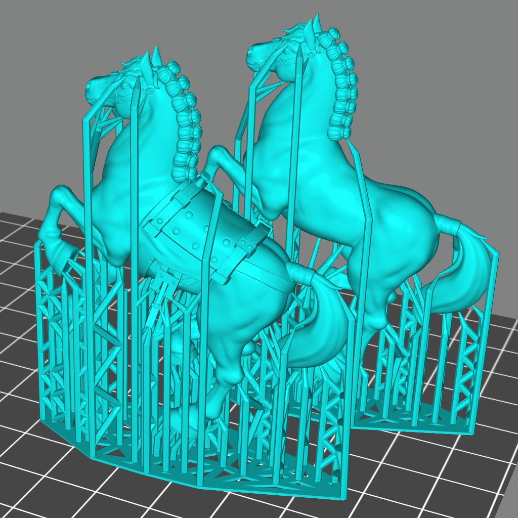 Horse Trainer Horse B Printable 3D Model STLMiniatures
