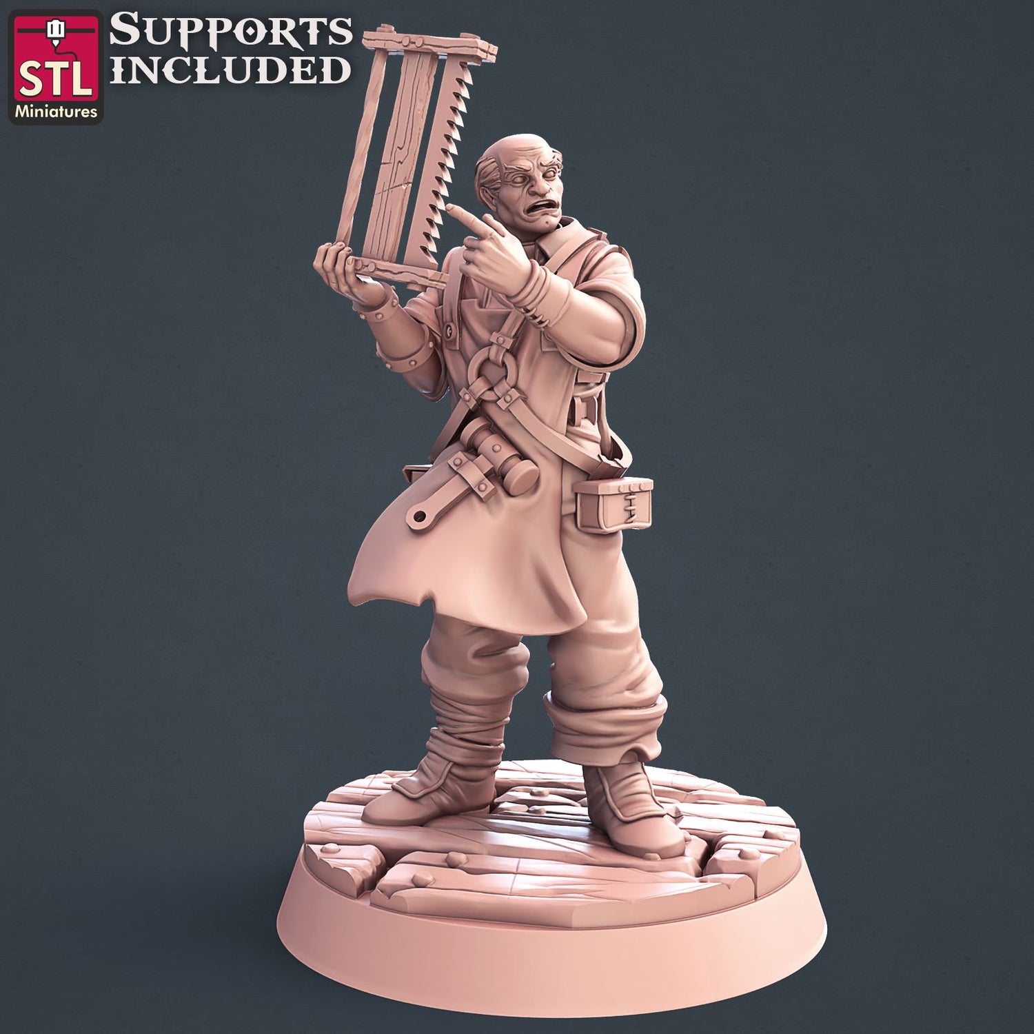 Human Carpenter Male Printable 3D Model STLMiniatures