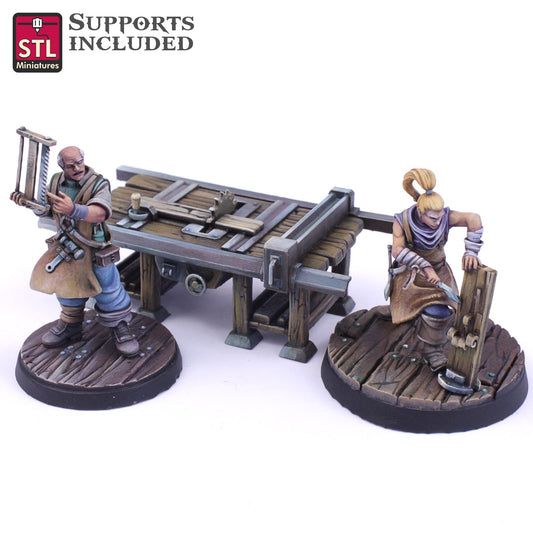 Human Carpenters Set Printable 3D Model STLMiniatures