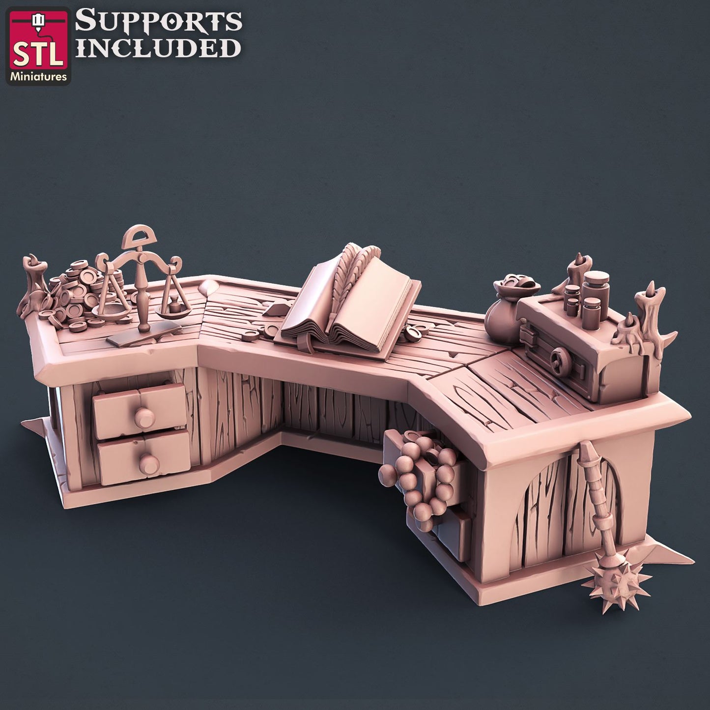 Lender Desk A Printable 3D Model STLMiniatures