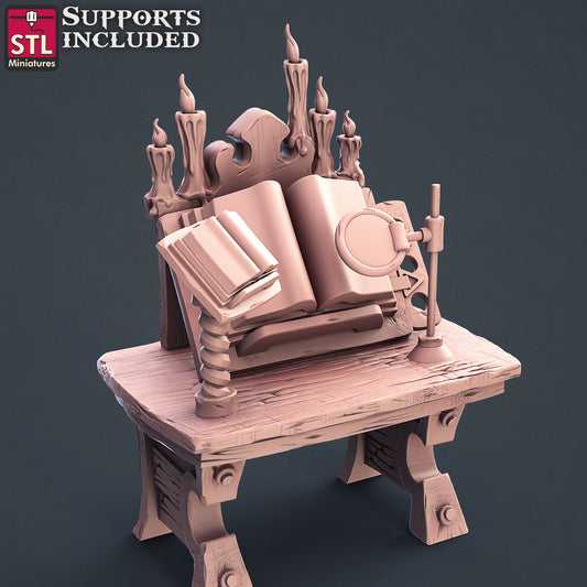 Librarian Desk Printable 3D Model STLMiniatures