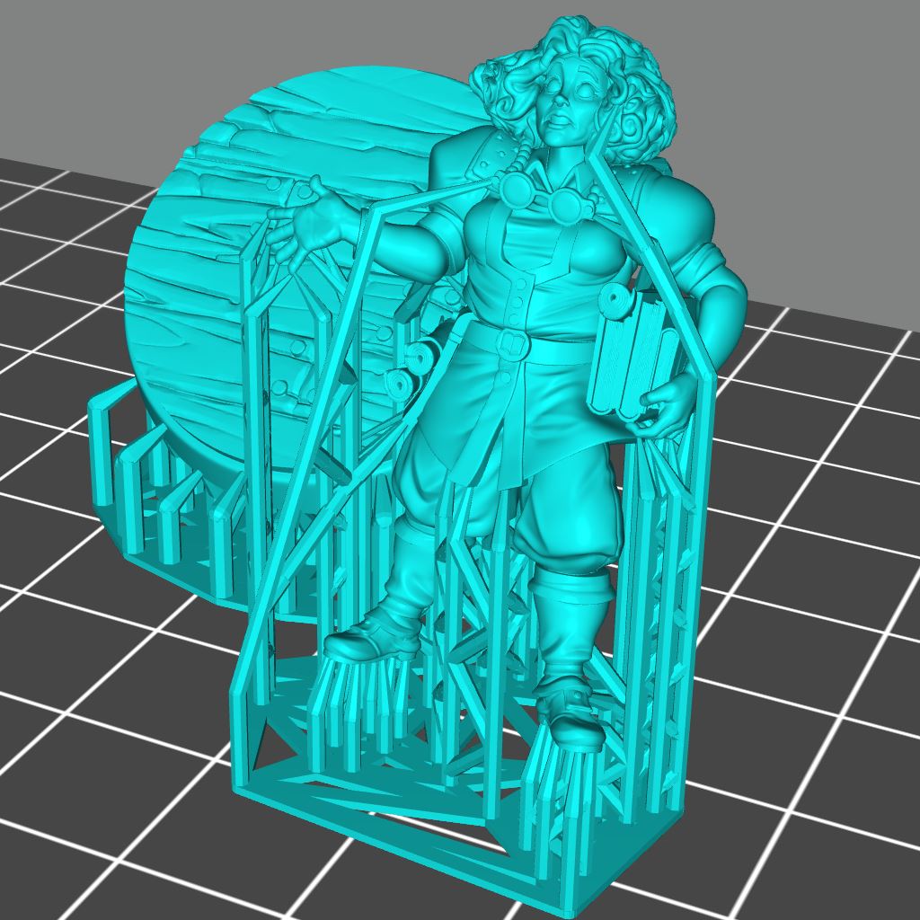 Librarian Female Printable 3D Model STLMiniatures