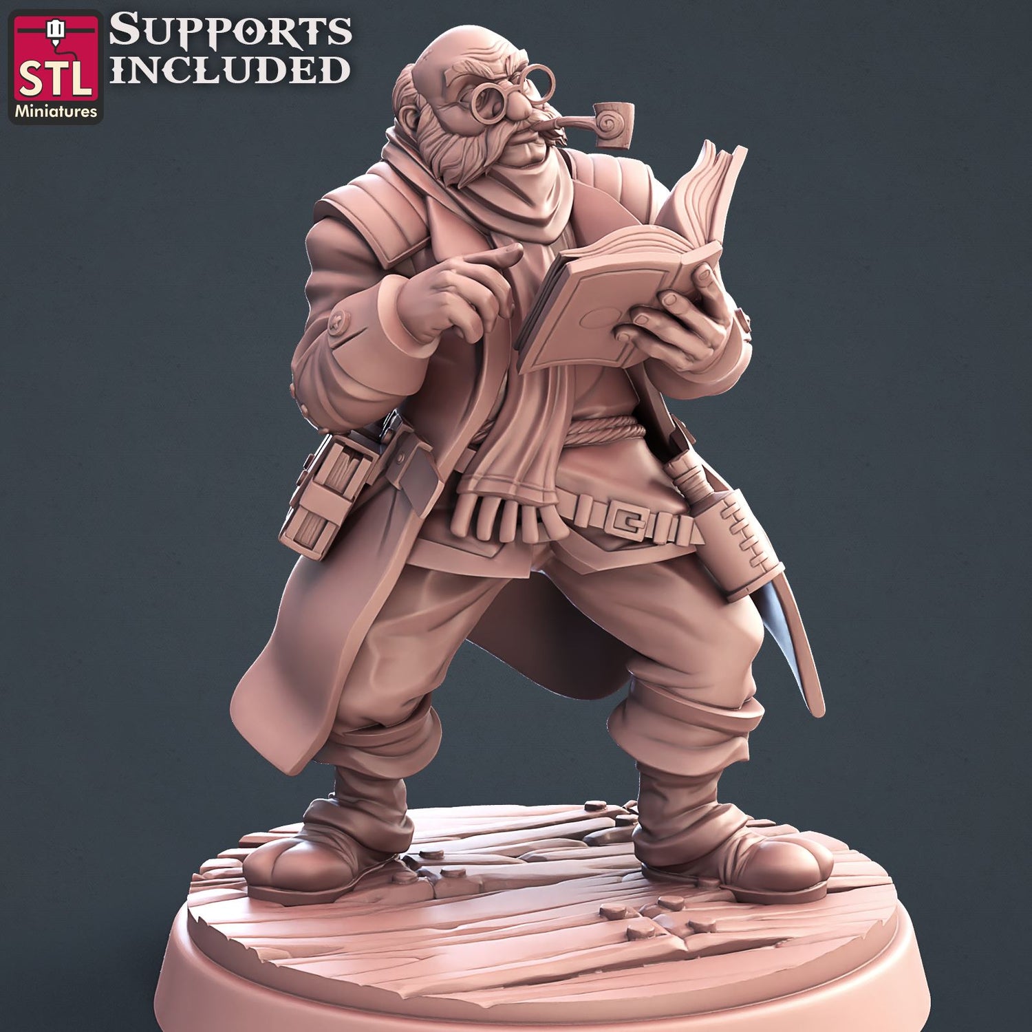 Librarian Male Printable 3D Model STLMiniatures