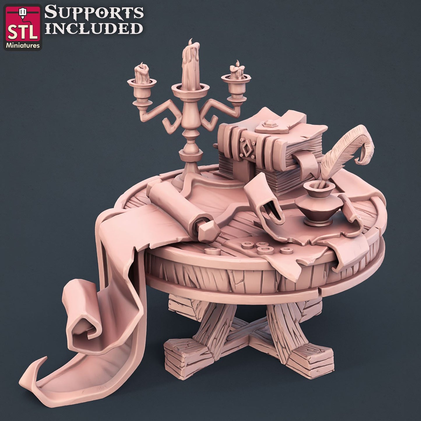 Librarian Table Printable 3D Model STLMiniatures