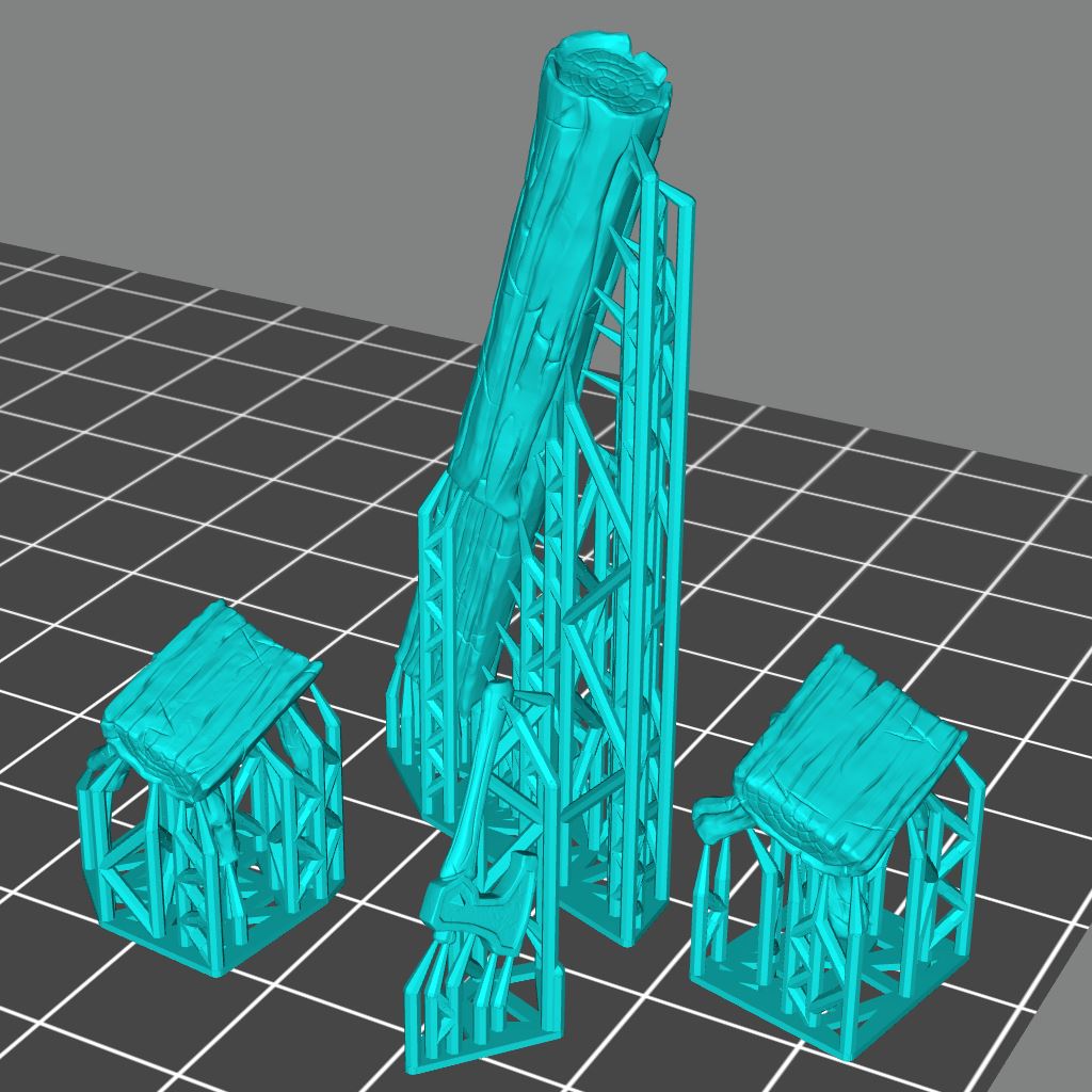 Lumberjack Log B Printable 3D Model STLMiniatures