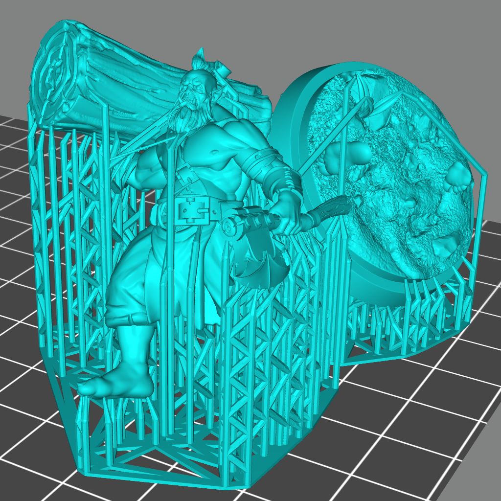 Lumberjack Orc Male Printable 3D Model STLMiniatures