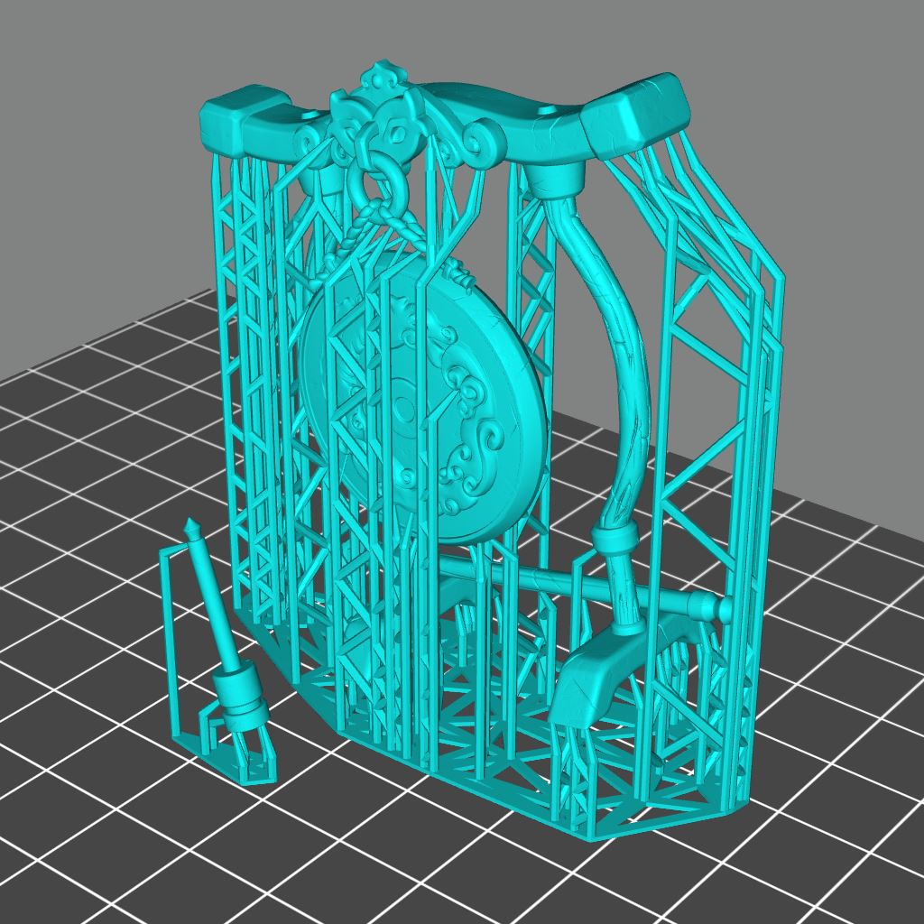 Monk Gong Printable 3D Model STLMiniatures