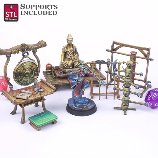 Monk Set Printable 3D Model STLMiniatures