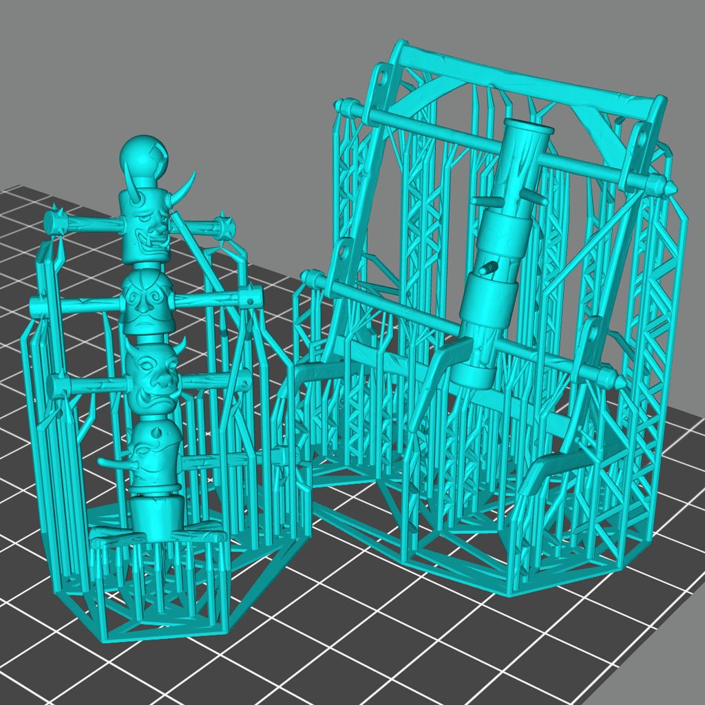 Monk Weapon Rack Printable 3D Model STLMiniatures
