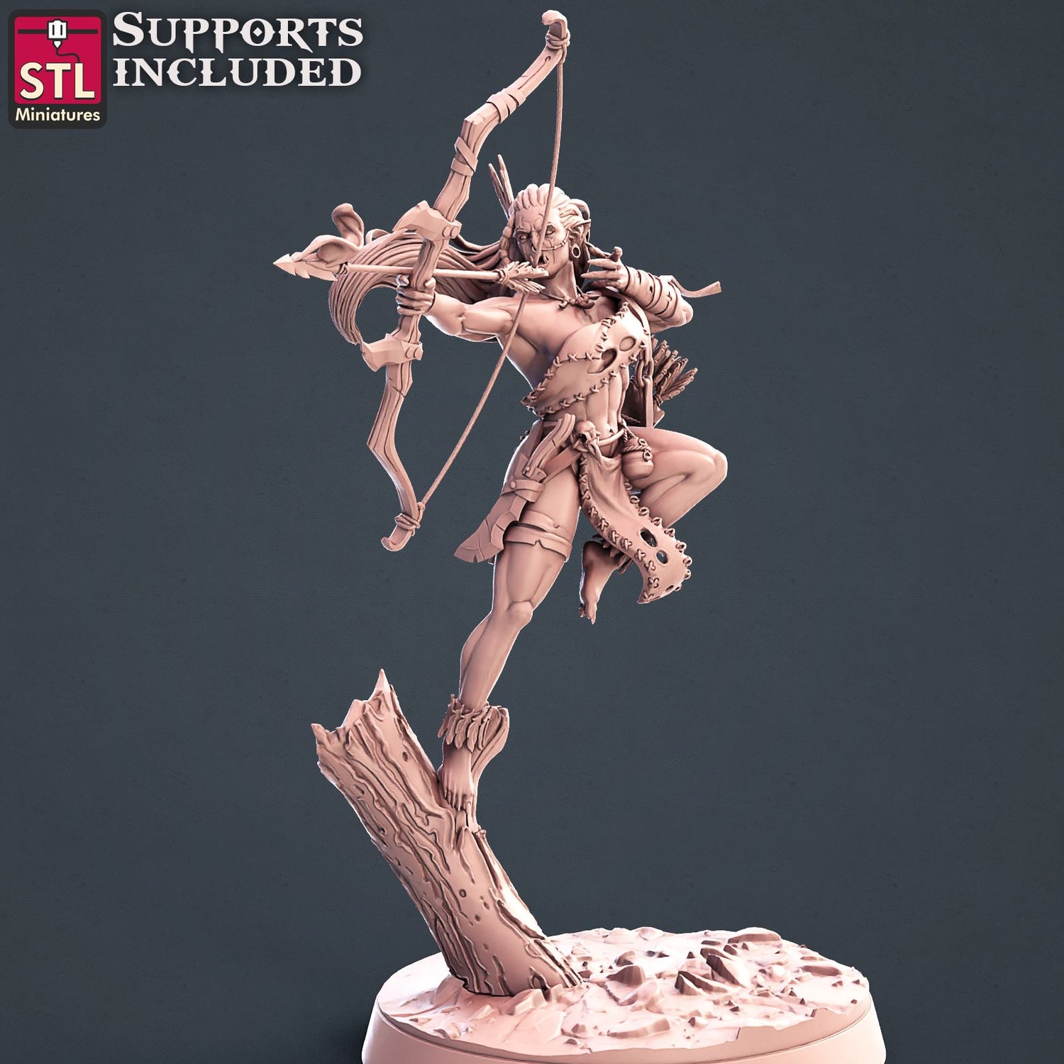 Orc Female Archer Scale Models STLMiniatures