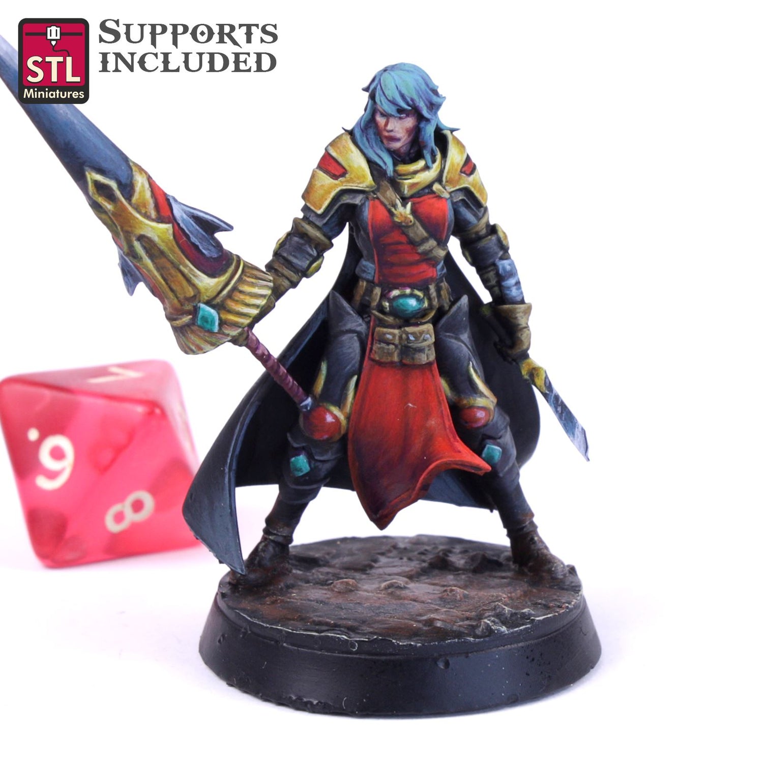 Paladin B Elf Female Scale Models STLMiniatures