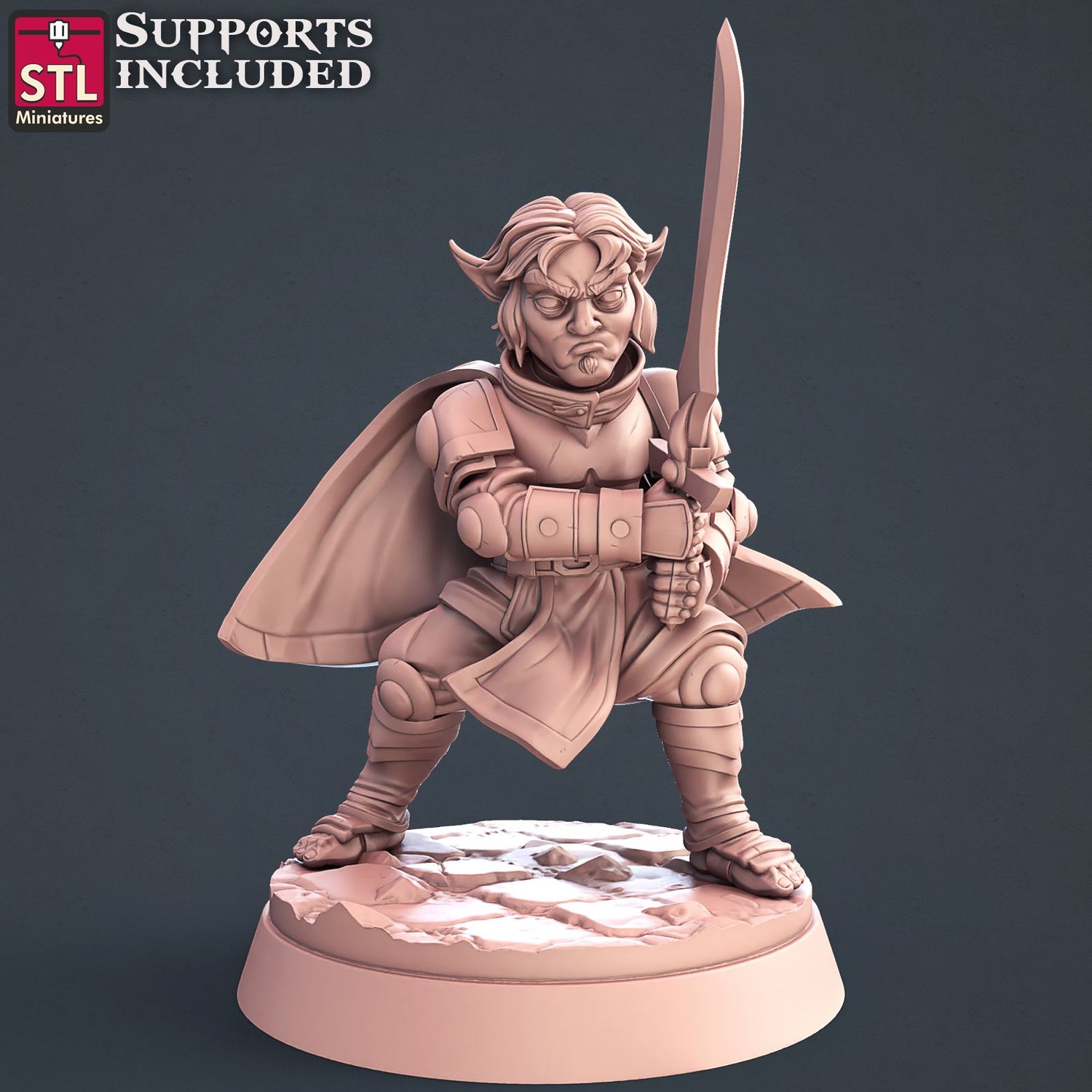 Paladin C Halfling Male Scale Models STLMiniatures