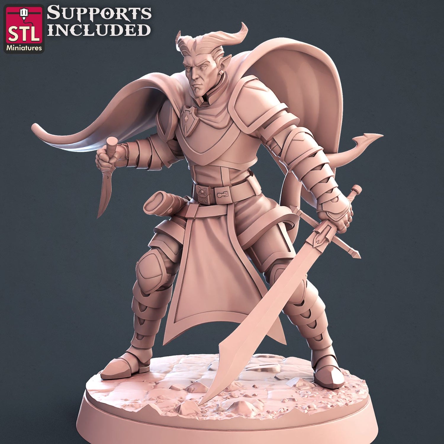 Paladin G Tiefling Male Scale Models STLMiniatures