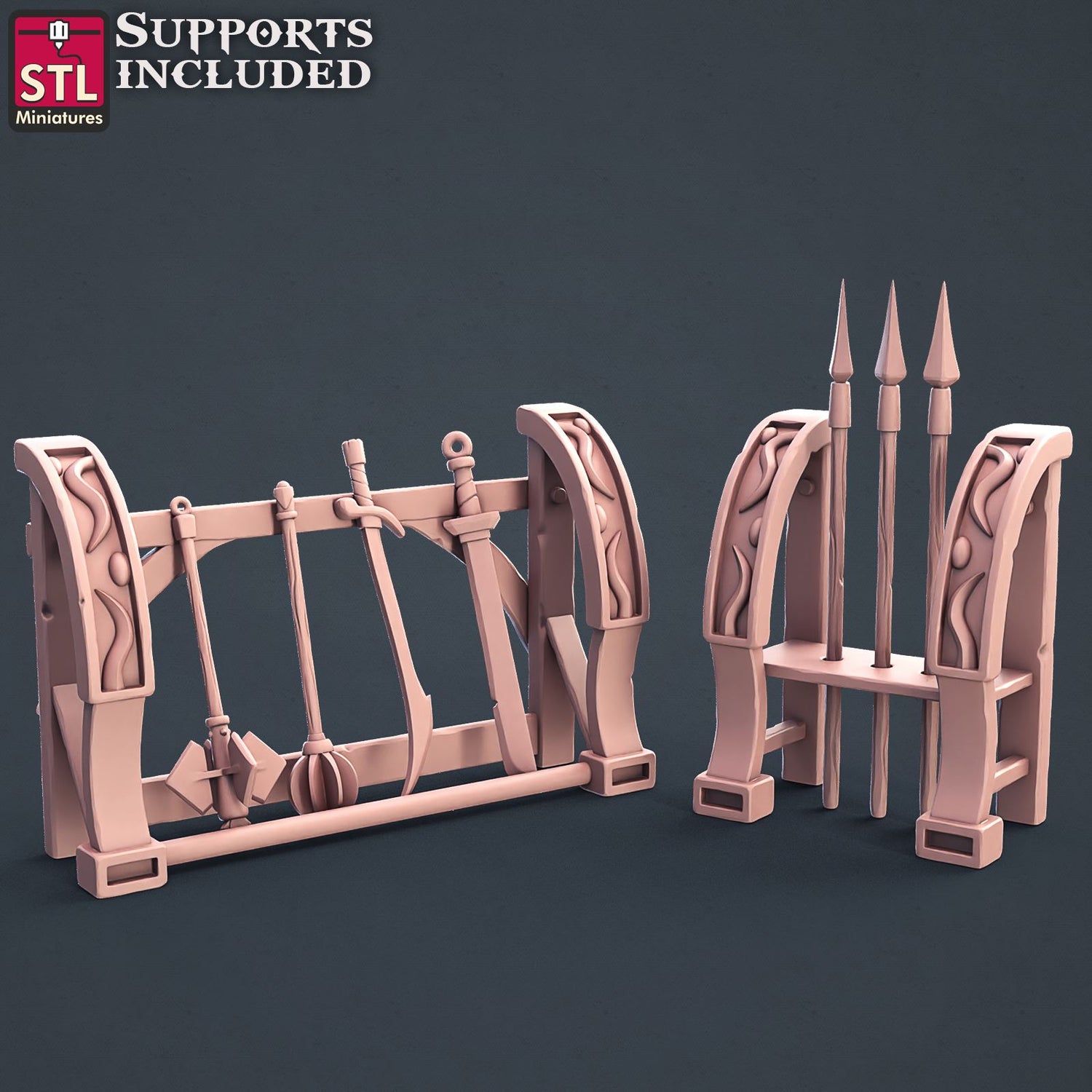 Paladin Weapon Racks Scale Models STLMiniatures